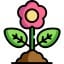 Flower on plant logo glyph Copyright ©2020 Used under grant of license from license holder. All rights reserved by licensor.